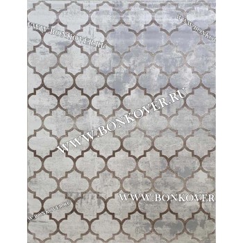 Ковер Турция Современный Дизайн 15 Серый с Коричневым