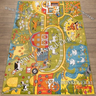 Детский Ковер Разноцветный Дизайн 18 Городок